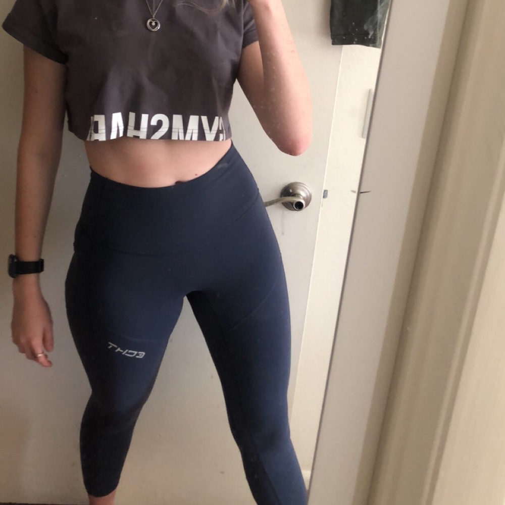 ECHT ankle length blue/slate leggings